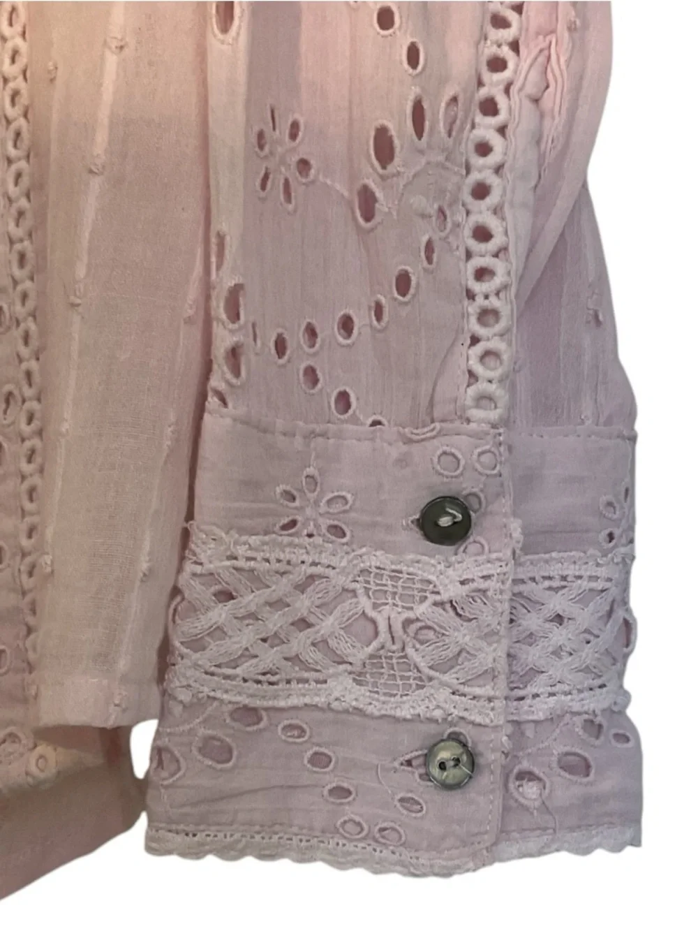 NWOT Sundance Mirabelle Eyelet Blouse – Lavender Size XXSP Cottagecore Size XXSP - Picture 4 of 6